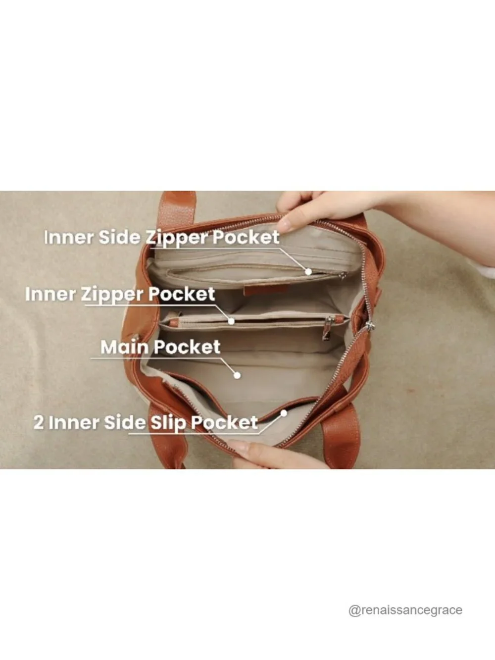 Genuine Leather Satchel Tote Crossbody Bag Women Soft Handbag Purse with Zipper